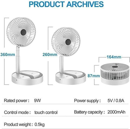 Mini Powerful Rechargable Table Fan